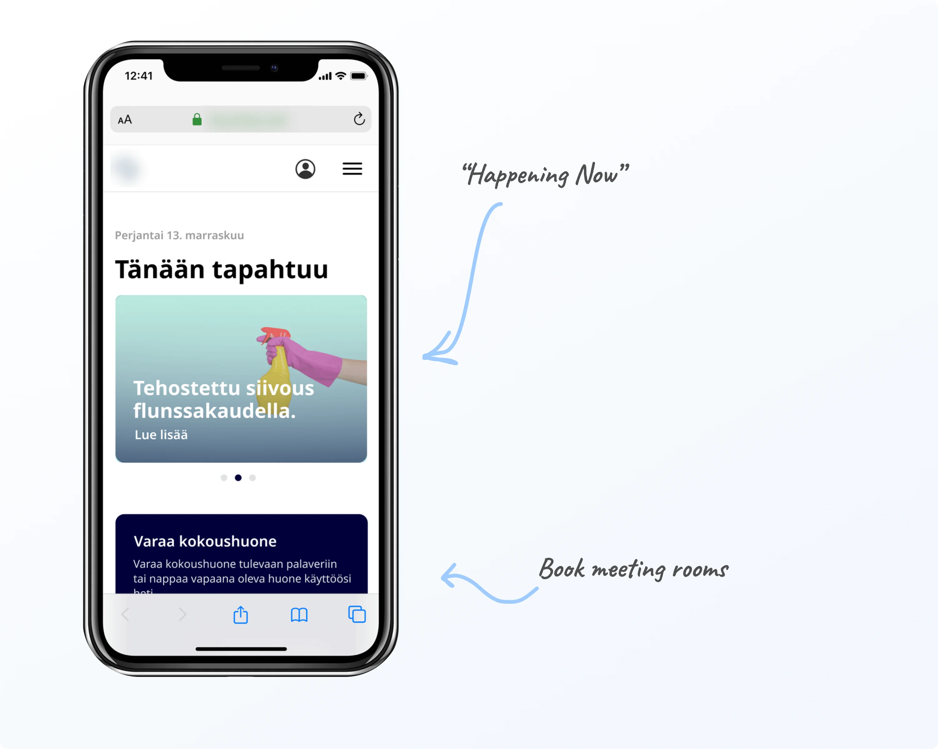 Front page of the CGI app